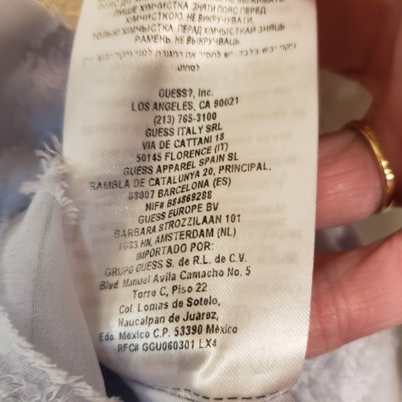 Guess By Marciano Frayed Romper, Size S, Blue - Picture 12 of 16